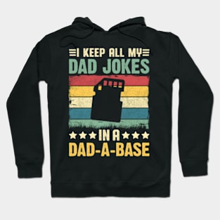 I Keep All My Dad Jokes In A Dad-A-Base Father Dad Hoodie